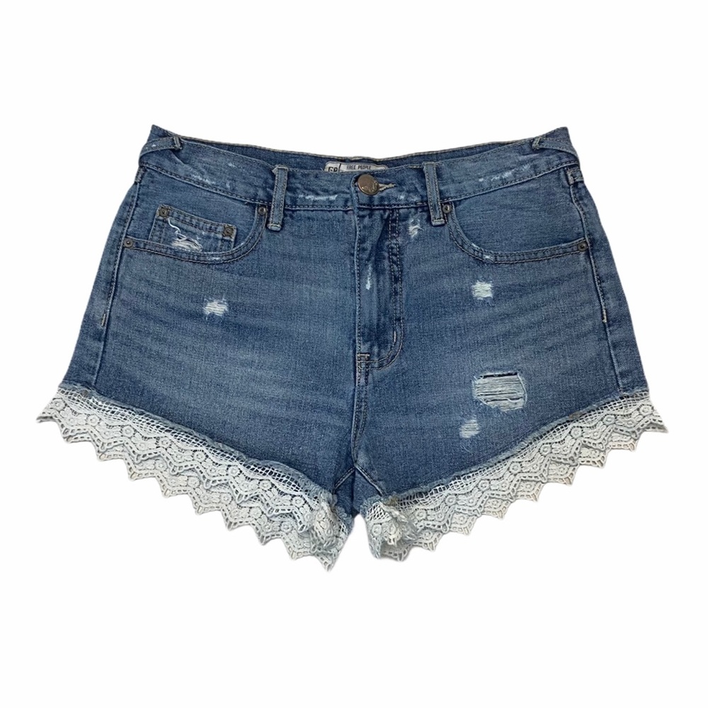 Free People Lace Trim Shorts, Size 26